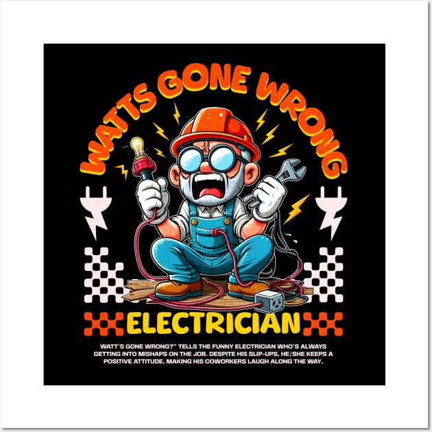 Funny Electrician Wall Art by Create Magnus